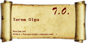 Terem Olga névjegykártya
